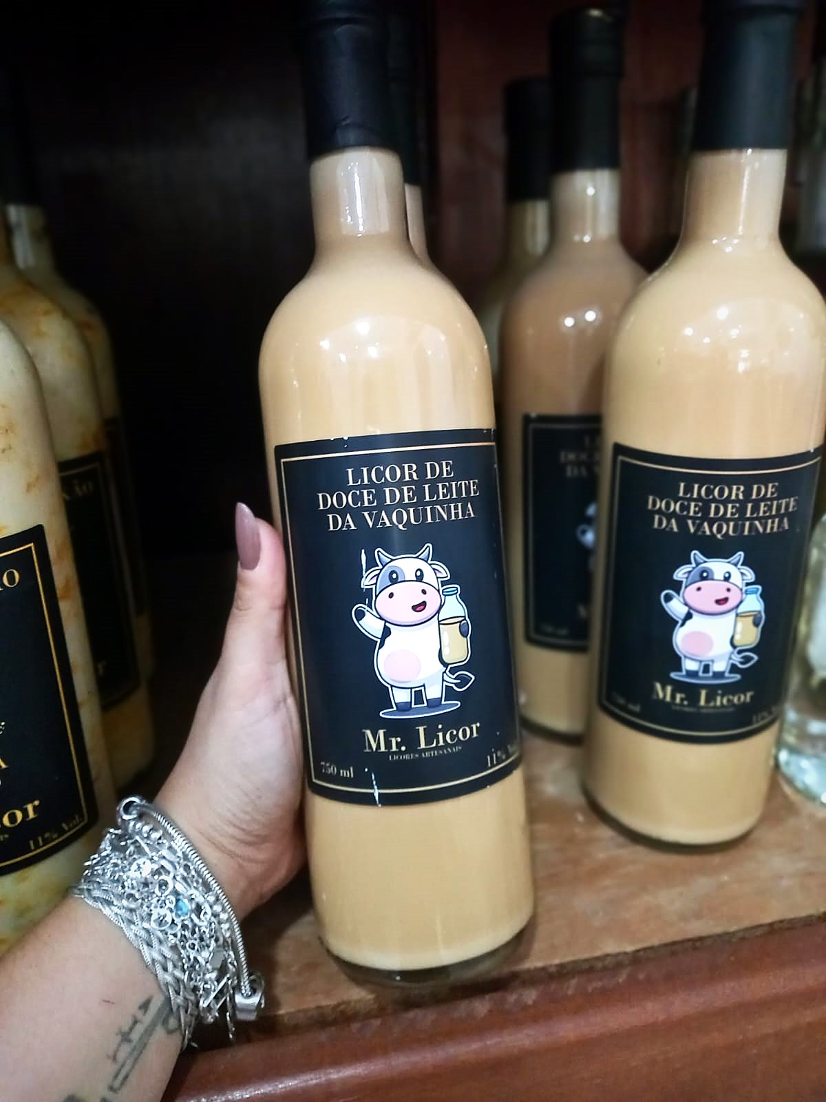 Garrafa de licor de doce de leite