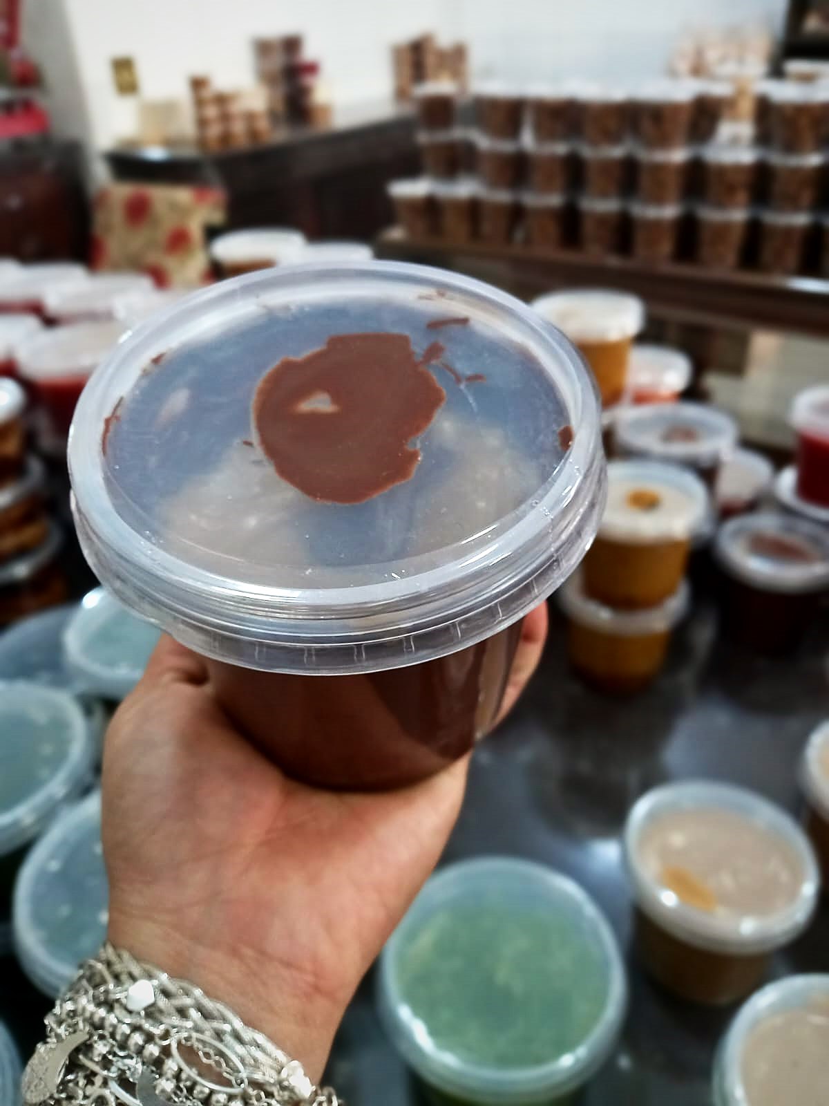 Pote de doce de leite com Nutella